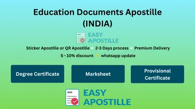 Indian education documents apostille (degree, diploma, marksheet)